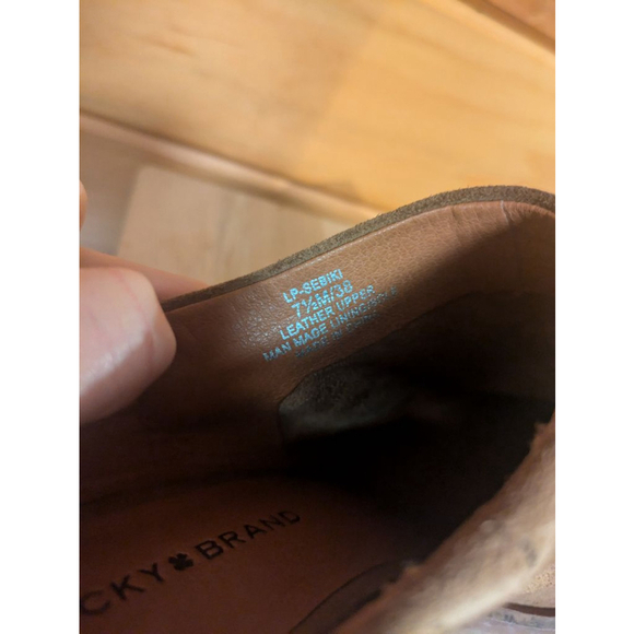 Women's Lucky Brand Brown Suede Mules Size 8 - Picture 6 of 6